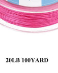 Maximumcatch 20/30Lb 100/300Yards Braided Backing Line Multi Color Fly Fishing-MAXIMUMCATCH Fishing Solution Store-Pink-Bargain Bait Box
