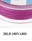 Maximumcatch 20/30Lb 100/300Yards Braided Backing Line Multi Color Fly Fishing-MAXIMUMCATCH Fishing Solution Store-Purple-Bargain Bait Box