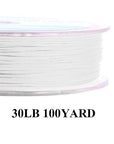 Maximumcatch 20/30Lb 100/300Yards Braided Backing Line Multi Color Fly Fishing-MAXIMUMCATCH Fishing Solution Store-White19-Bargain Bait Box