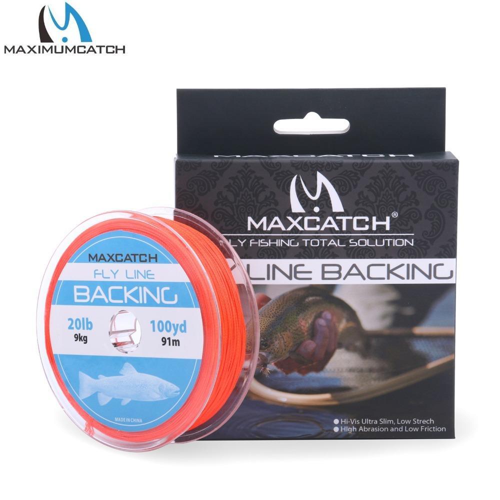Maximumcatch 20/30Lb 100/300Yards Braided Backing Line Multi Color Fly Fishing-MAXIMUMCATCH Fishing Solution Store-Yellow and Black-Bargain Bait Box