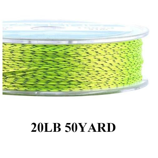 Maximumcatch 20Lb 50Yards Backing Line Multi Color Braided Fly Fishing Line-MAXIMUMCATCH Fishing Solution Store-Yellow and Black-Bargain Bait Box