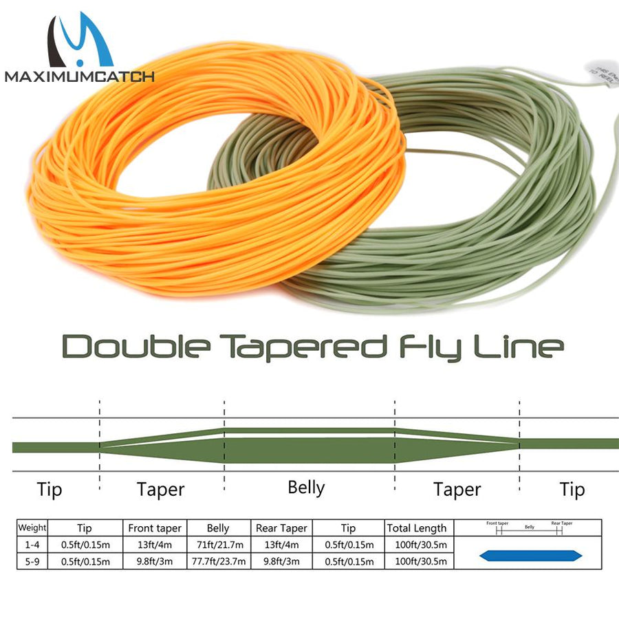 Maximumcatch Double Taper Fly Line 2/3/4/5/6/7/8 Wt Floating Fly