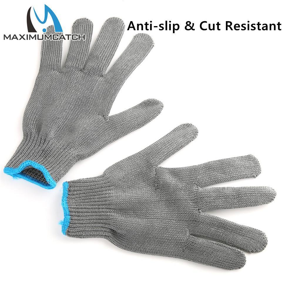 Maximumcatch Fishing Gloves 2 Pieces Thread Weave Cut Resistant Fillet Knife-MaxCatch Outdoor-Bargain Bait Box