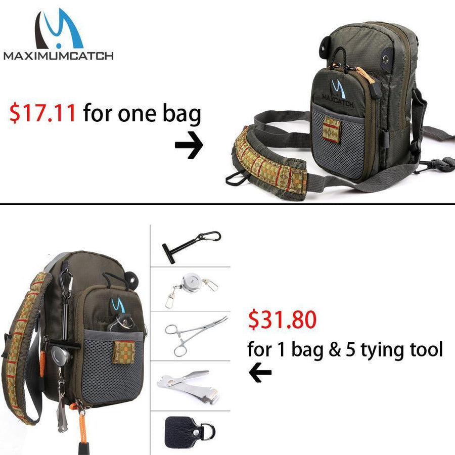 Maximumcatch Fly Fishing Bag Fishing Chest Pack Fly Bag With Five Fishing Tool-MAXIMUMCATCH Official Store-1pc bag-Bargain Bait Box
