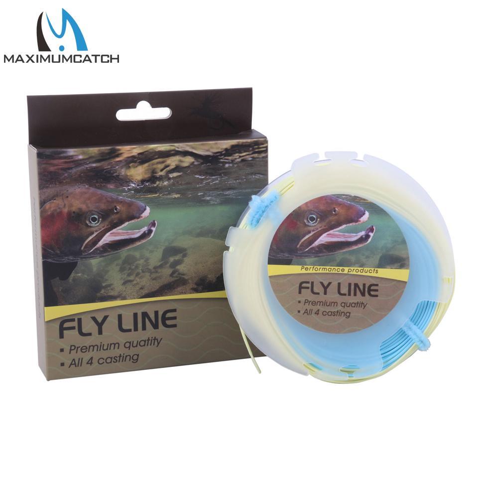 Maximumcatch Fly Fishing Line Floating 3-8Wt Beige & Blue Weight Forward Fly-MAXIMUMCATCH Official Store-3.0-Bargain Bait Box