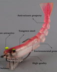 Maximumcatch Soft Shrimp 2Pcs Fishing Lure Silicone Simulation Fishing Soft-MaxCatch Outdoor-Color 01-Bargain Bait Box