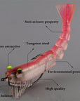 Maximumcatch Soft Shrimp 2Pcs Fishing Lure Silicone Simulation Fishing Soft-MaxCatch Outdoor-Color 02-Bargain Bait Box