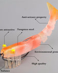 Maximumcatch Soft Shrimp 2Pcs Fishing Lure Silicone Simulation Fishing Soft-MaxCatch Outdoor-Color 03-Bargain Bait Box