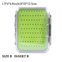 Maximumcatch Waterproof Fly Fishing Box With Slit Foam Fishing Lure Hook Bait-MAXIMUMCATCH Fishing Solution Store-DS S SI B green-Bargain Bait Box