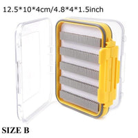 Maximumcatch Waterproof Fly Fishing Box With Slit Foam Fishing Lure Hook Bait-MAXIMUMCATCH Fishing Solution Store-DS S yellow-Bargain Bait Box