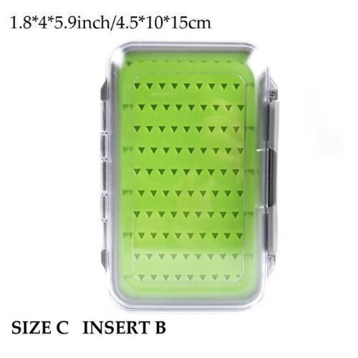 Maximumcatch Waterproof Fly Fishing Box With Slit Foam Fishing Lure Hook Bait-MAXIMUMCATCH Fishing Solution Store-DS SI L B green-Bargain Bait Box