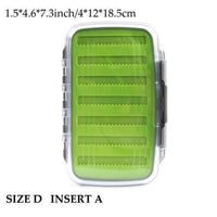 Maximumcatch Waterproof Fly Fishing Box With Slit Foam Fishing Lure Hook Bait-MAXIMUMCATCH Fishing Solution Store-DS SI SL A green-Bargain Bait Box