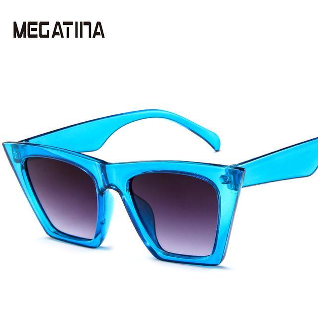 Megatina Italy Luxury Brand Oversized Square Sunglasses Women Men Brand-Sunglasses-Megatina Store-Basket And Gray-Bargain Bait Box
