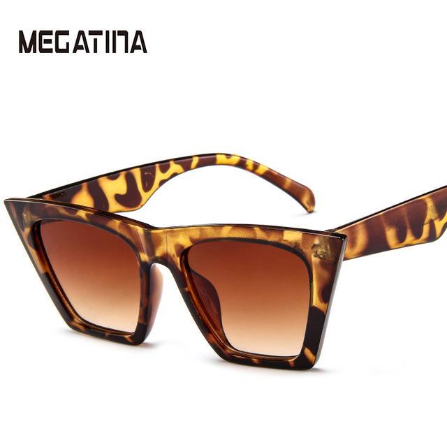 Megatina Italy Luxury Brand Oversized Square Sunglasses Women Men Brand-Sunglasses-Megatina Store-Tawny-Bargain Bait Box