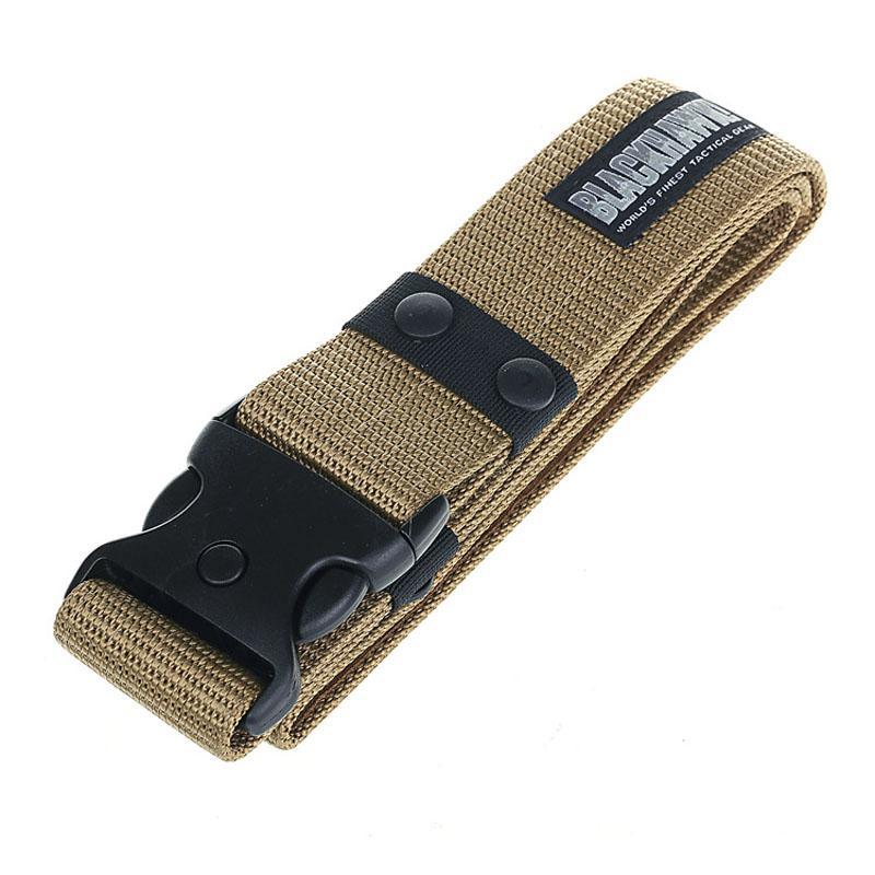 Men 120Cm Length Military Canvass Belt Outdoor Camping Hiking Us Army Combat-YiWuLing Outdoor Tactical Store-Black-Bargain Bait Box