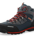 Men Hiking Boots Waterproof Genuine Leather Shoes Anti-Skidding Climbing-beipuwolf Official Store-Navy orange-7-Bargain Bait Box