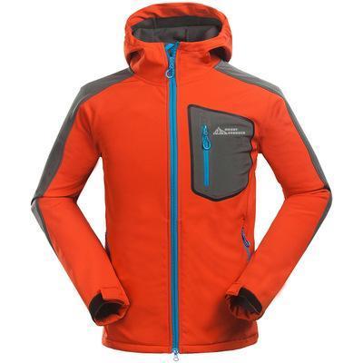 Men Hiking Jacket Softshell Windproof Water Repellent Outdoor Sport Wear-Have A Date Store-Orange-M-Bargain Bait Box