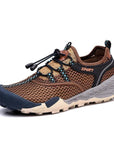 Men Hiking Shoes Sapatilhas Walking Outdoor Sport Summer Breathable Mesh-DHCT SPORTS1 Store-Coffee-6.5-Bargain Bait Box