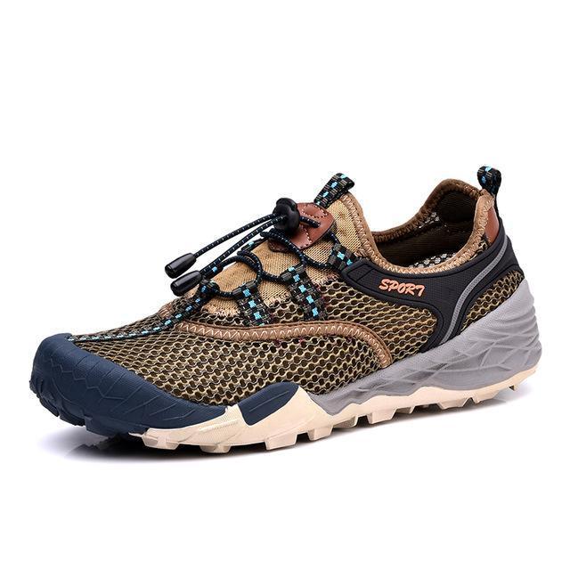 Men Hiking Shoes Sapatilhas Walking Outdoor Sport Summer Breathable Mesh-DHCT SPORTS1 Store-Khaki-6.5-Bargain Bait Box