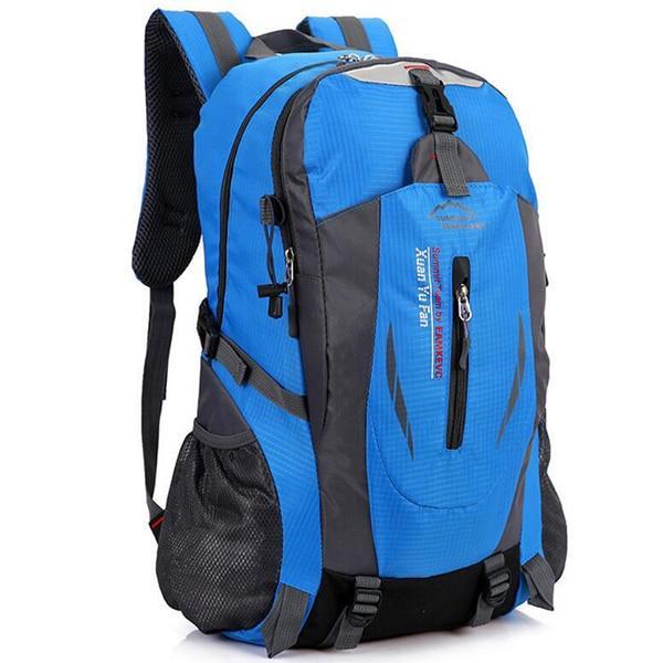 Men Nylon Travel Backpack Large Capacity Camping Casual Backpack 15 Inch-Backpacks-TakeCharm Official Store-Blue-China-Bargain Bait Box