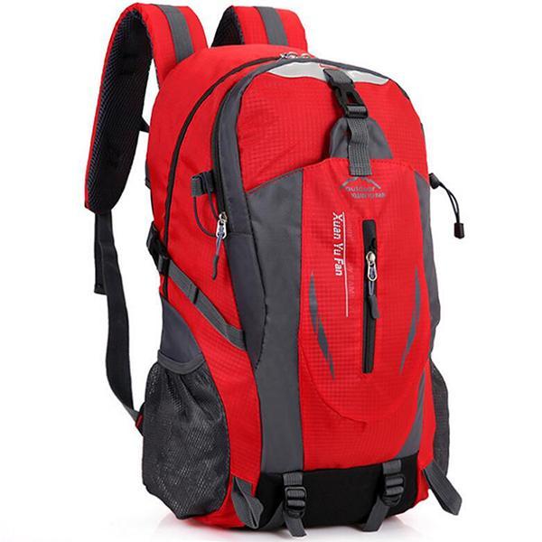 Men Nylon Travel Backpack Large Capacity Camping Casual Backpack 15 Inch-Backpacks-TakeCharm Official Store-Red-China-Bargain Bait Box