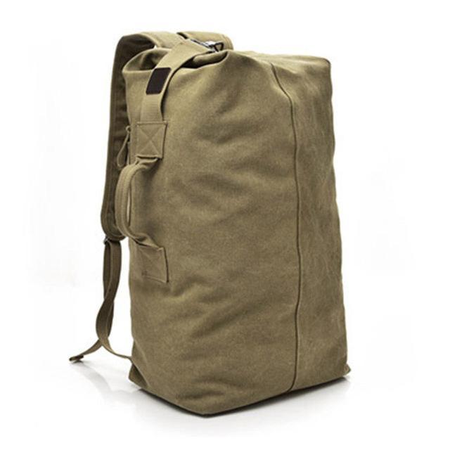 Men Outdoor Bacpkack Luggage Travel Large Army Bucket Bag Multifunctional-Vanchic Outdoor Store-Khaki Medium-Bargain Bait Box