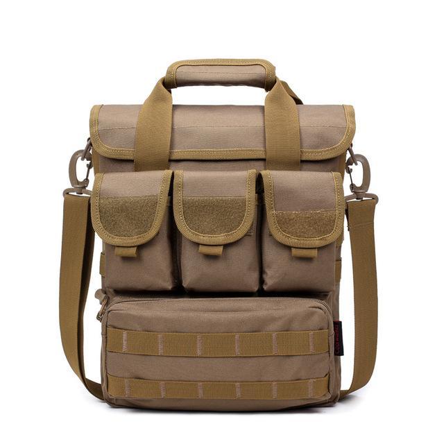 Men Outdoor Tactical Bag Oxford Molle Messenger Bags Military Camouflage-Vanchic Outdoor Store-Brown-Bargain Bait Box