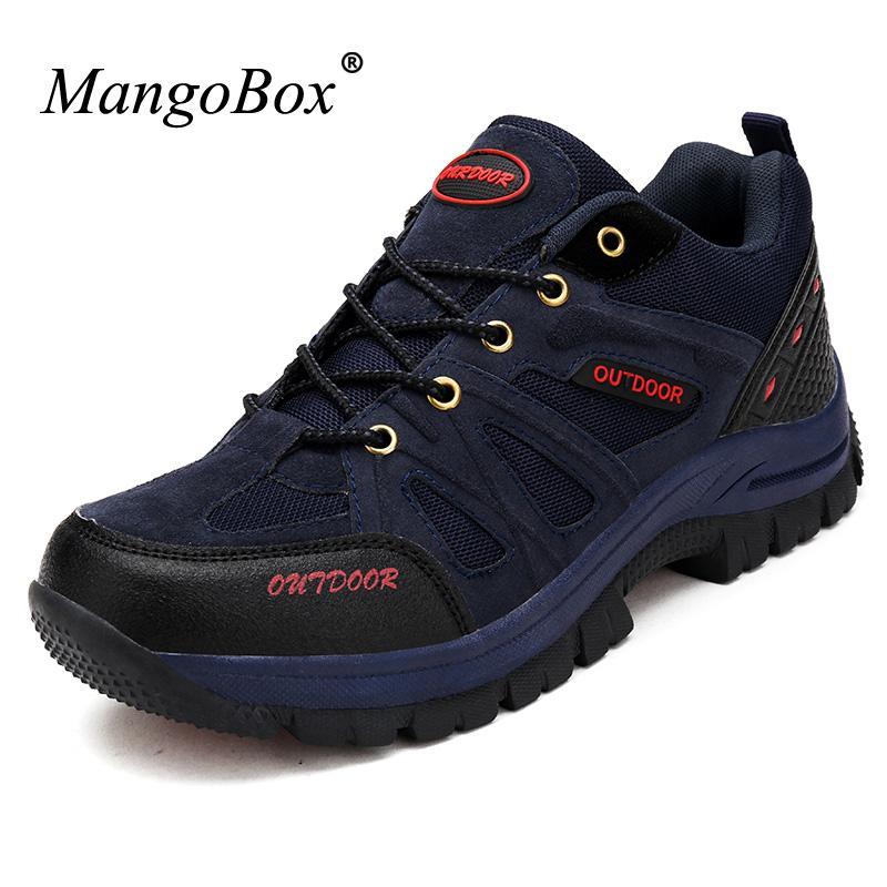 Men Shoes Trekking Large Size 13 Shoes Men Professional Outdoor Mid Top Men-Mangobox Official Store-shen lan se-6.5-Bargain Bait Box