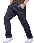 Men Thin Straight Pants Quick Dry Plus Size Trousers Xxxl Outdoor Sports-Mountainskin Outdoor-515 Black-L-Bargain Bait Box
