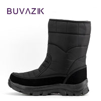 Men Waterproof Hunting Boots Thickening Thermal Snow Boots Warm Fur Shoes-Boots-Bargain Bait Box-Black A-7-Bargain Bait Box