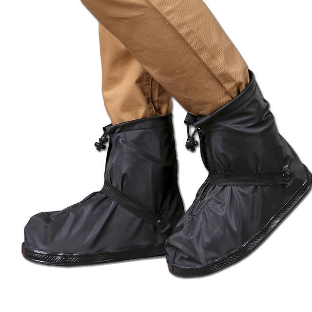 Men Waterproof Shoes Covers Reusable Rain Snow Anti-Slip Women Rain Shoe-Shoe Covers-Bargain Bait Box-Black-S-Bargain Bait Box