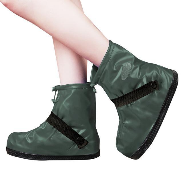 Men Waterproof Shoes Covers Reusable Rain Snow Anti-Slip Women Rain Shoe-Shoe Covers-Bargain Bait Box-Dark green-S-Bargain Bait Box