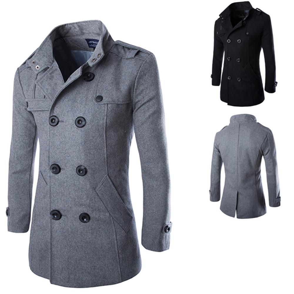 Men Winter Jacket Coat Long Section Outdoor Windproof Trench Coat Jaqueta-TAP Outdoor Products Mall-Black-M-Bargain Bait Box