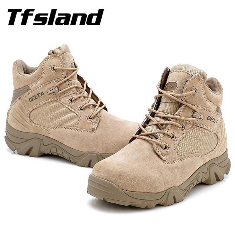 Men Winter Military Tactical Boots Desert Combat Outdoor Army Travel Hiking-tfsland Official Store-black-7-Bargain Bait Box
