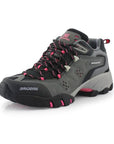 Men Women Hiking Shoes Outdoor Sneakers Men Mountain Climbing Trekking Shoe Male-jiajia Outdoor Co., Ltd.-women red-4.5-Bargain Bait Box