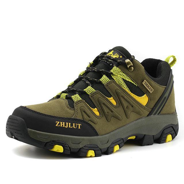 Men Women Hiking Shoes Sports Sneakers Waterproof Breathable Climbing Camping-ZIMNIE Sneakers Store-Dark Green-5-Bargain Bait Box