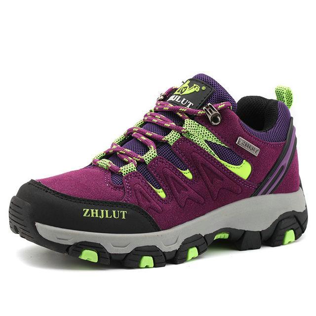 Men Women Hiking Shoes Sports Sneakers Waterproof Breathable Climbing Camping-ZIMNIE Sneakers Store-Purple-5-Bargain Bait Box