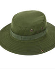 Men Women Jungle Camo Cotton Bucket Caps Fishing Camping Sunshade Sunscreen-Hats-Bargain Bait Box-green-M-Bargain Bait Box