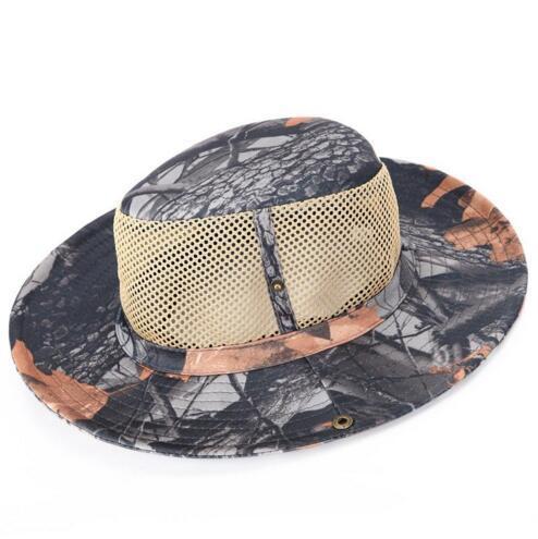 Men Women Jungle Camo Cotton Bucket Caps Fishing Camping Sunshade Sunscreen-Hats-Bargain Bait Box-maple leaf black-M-Bargain Bait Box