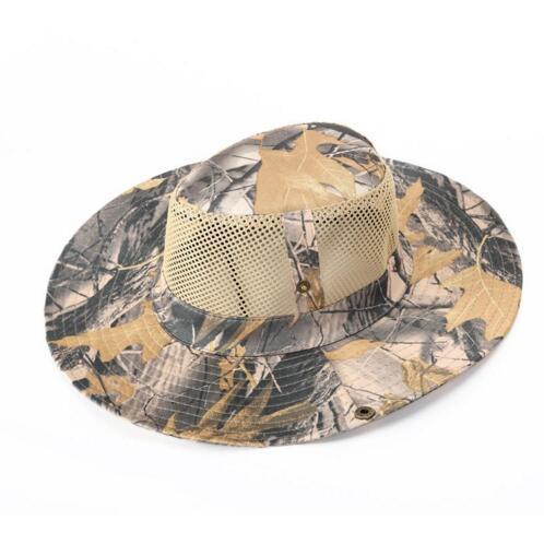 Men Women Jungle Camo Cotton Bucket Caps Fishing Camping Sunshade Sunscreen-Hats-Bargain Bait Box-mesh maple leaf-M-Bargain Bait Box