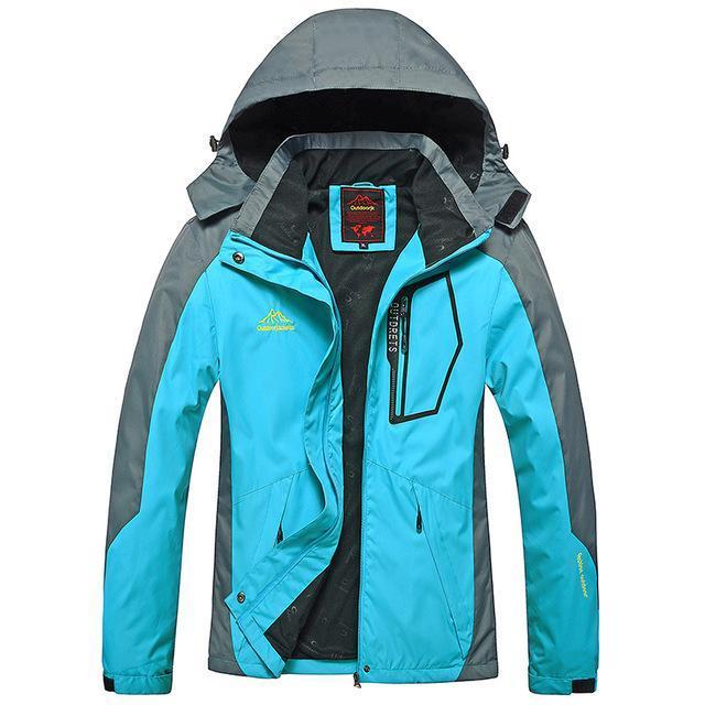 Men Women Outdoor Jackets Windbreaker Waterproof Windproof Camping Hiking-jiajia Outdoor Co., Ltd.-women blue-M-Bargain Bait Box