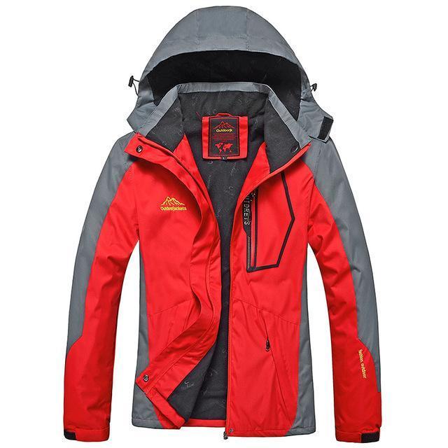 Men Women Outdoor Jackets Windbreaker Waterproof Windproof Camping Hiking-jiajia Outdoor Co., Ltd.-women red-M-Bargain Bait Box