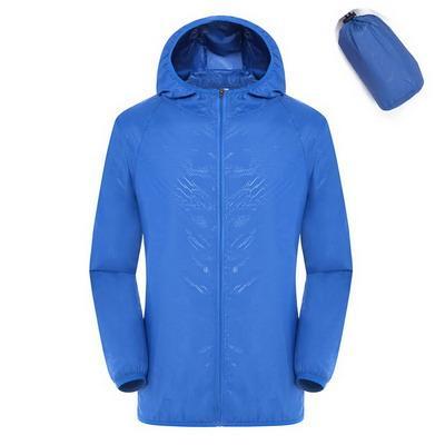 Men Women Quick Dry Hiking Jacket Waterproof Sun&Uv Protection Coats Outdoor-NewBee Store-blue-S-Bargain Bait Box