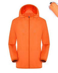 Men Women Quick Dry Hiking Jacket Waterproof Sun&Uv Protection Coats Outdoor-NewBee Store-orange-S-Bargain Bait Box
