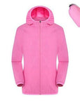 Men Women Quick Dry Hiking Jacket Waterproof Sun&Uv Protection Coats Outdoor-NewBee Store-pink-S-Bargain Bait Box