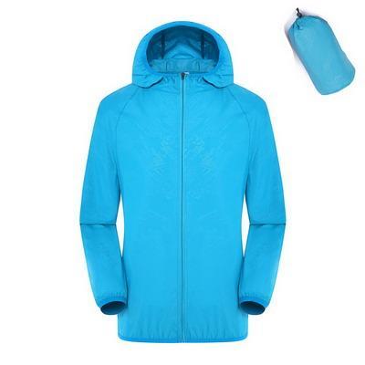Men Women Quick Dry Hiking Jacket Waterproof Sun&Uv Protection Coats Outdoor-NewBee Store-sky blue-S-Bargain Bait Box
