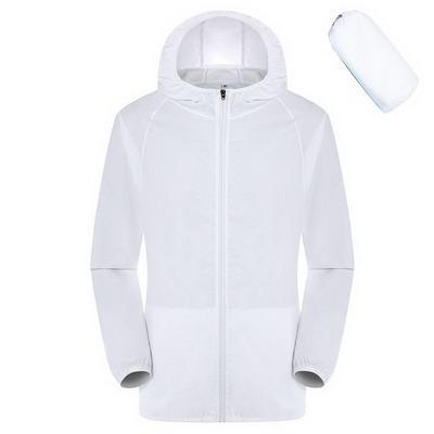 Men Women Quick Dry Hiking Jacket Waterproof Sun&amp;Uv Protection Coats Outdoor-NewBee Store-white-S-Bargain Bait Box
