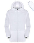 Men Women Quick Dry Hiking Jacket Waterproof Sun&Uv Protection Coats Outdoor-NewBee Store-white-S-Bargain Bait Box