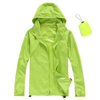 Men Women Quick Dry Hiking Jackets Outdoor Sport Skin Dust Coat Thin-Mountainskin Outdoor-Green-XS-Bargain Bait Box