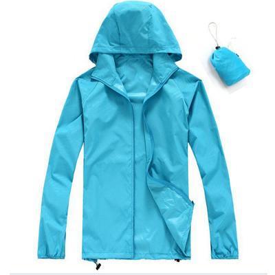 Men Women Quick Dry Hiking Jackets Outdoor Sport Skin Dust Coat Thin-Mountainskin Outdoor-Light Blue-XS-Bargain Bait Box